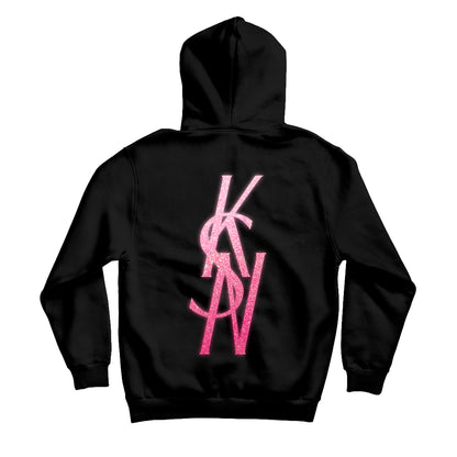 KSN DÁMSKÁ MIKINA NEON PINK GLITTER
